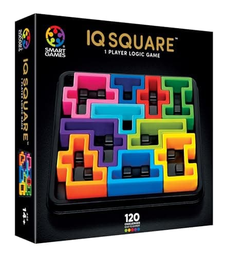Image of SmartGames - IQ Deluxe Square, Puzzle Game with 120 Challenges, Ages 14+