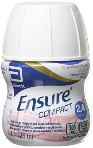 Image of Ensure Compact, Nutritional Supplement Drink, Strawberry Flavour, Contains Protein, Vitamins and Minerals, 125 ml (Pack of 4)