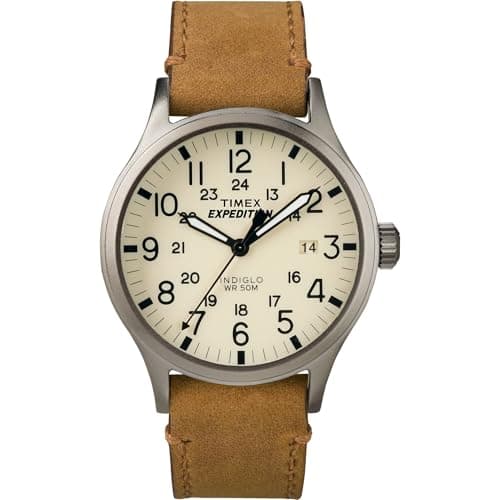 Image of Timex Expedition Scout Men's 40mm Leather Strap Watch TWC001200
