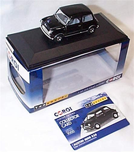 Image of corgi vanguards Austin Mini 850 RAF Station Commander black car 1:43 scale diecast model