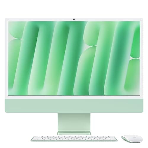 Image of Apple iMac All-in-One Desktop Computer with M4 chip with 8-core CPU and 8-core GPU: Built for Apple Intelligence, 24-inch Retina Display, 16GB Unified Memory, 256GB SSD Storage; Green
