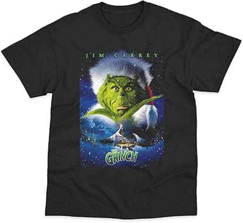 Image of Postees The Grinch Movie Poster Inspired Printed T-Shirt Medium Black