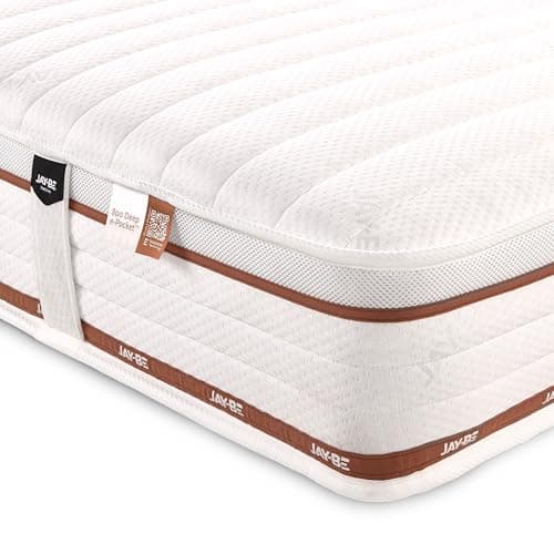 Image of JAY-BE Ryze 800 Pocket Sprung Mattress, 23cm Deep, Medium Firm, Posture Support, Reduced Motion Transfer, Breathable, Odourless Materials, Moisture-Wicking, 5ft Kingsize (200 x 150 x 23cm)