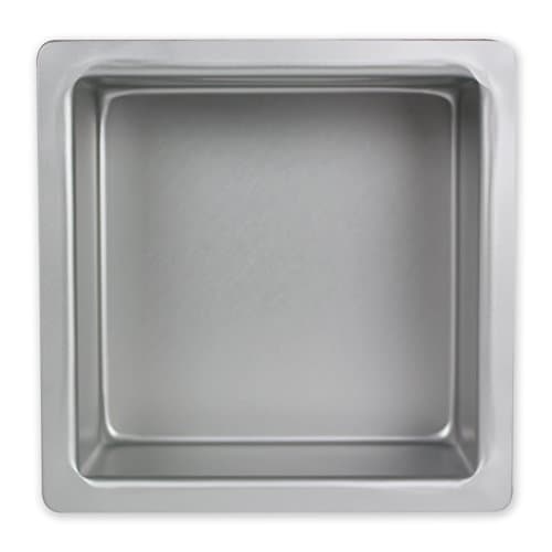 Image of PME SQR103 Anodised Aluminium Square Cake Pan 10 x 10 x 3-Inch Deep, Silver