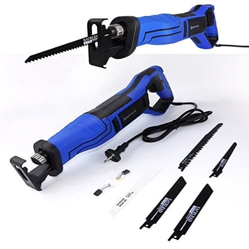 Image of Corded Wood Saw 900W Reciprocating Saw with 28mm Stroke Length, Variable Speed Electric Saw 0-2800 SPM, 5 Saw Blades for Cutting Wood, Plastic, Metal, Tool-Free Blade Change