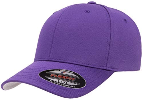 Image of Flexfit Men's Athletic Baseball Fitted Cap, Purple, S-M