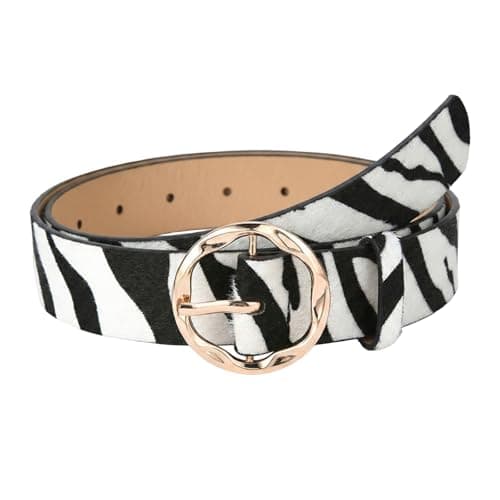 Image of Vxcvzv 1Pc Leopard Belts for Womens, Adjustable Soft PU Leather Belt, Leopard Print Belts Women's for Shorts Jeans Pants Coat Dress Casual (Zebra Stripes, One SIze, 106, Centimeters)