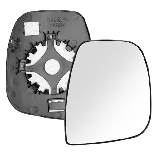 Image of Heated Wing Mirror Glass 1608181380 Driver Side Right Wind Mirror Glass with Backing Plate Compatible with Toyota Citroen Vauxhall Peugeot