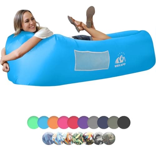 Image of Wekapo Inflatable Lounger Air Sofa Hammock-Portable,Water Proof& Anti-Air Leaking Design-Ideal Couch for Backyard Lakeside Beach Traveling Camping Picnics & Music Festivals