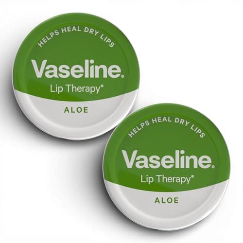 Image of Vaseline Lip Therapy ALOE, 2 pack - 20g Tins | Soothing Lip Balm for Dry & Chapped Lips | Enriched with Aloe Extract for Deep Hydration & Shine | Multi-Pack Pocket Size