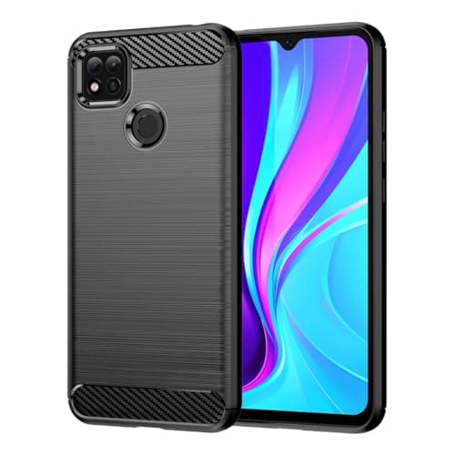 Image of Vavies Case for Xiaomi Redmi 9C/for Redmi 10A/for Redmi 9C NFC/for Redmi 9 Activ Carbon Fiber Case Slim Soft TPU Case Shock-Absorption Protective Shockproof Phone Cover for Xiaomi Redmi 9C Black