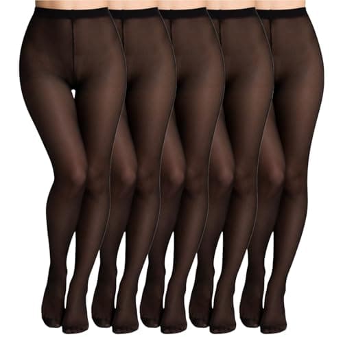 Image of Bonjour® Women’s/Girls Tights, 40 Denier (Pack of 5) (Black, Small)