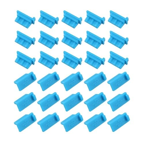 Image of Futheda 30PCS Silicone USB 2.0 3.0 Anti Dust Plug Protector Anti Oxidation Female Interface End Cap USB Port Cover Stopper for Tablet PC Notebook Laptop Blue
