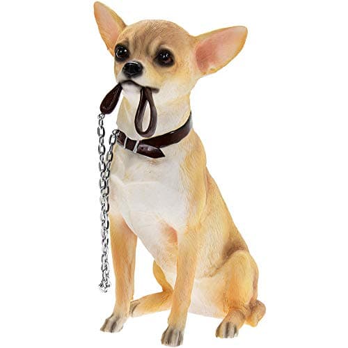 Image of Lesser & Pavey Sitting Walkies Gold & White Chihuahua, Gold/White, H19cm