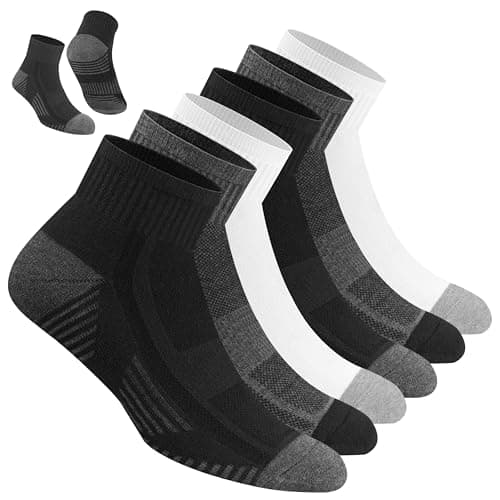 Image of NAVYSPORT Men's Cotton Quarter Sports Socks, Pack of 6 Pairs, Quarter Length (9-11, Multicolor)