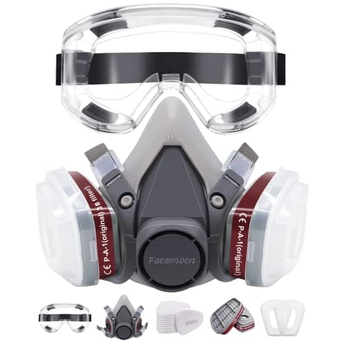 Image of Respirator Mask,Safety Dust Face Cover,Dust Face Cover Paint Face Cover,Gas Mask With Filter,For Paint,Dust And Formaldehyde,Sanding,Polishing,Spraying And Other Work