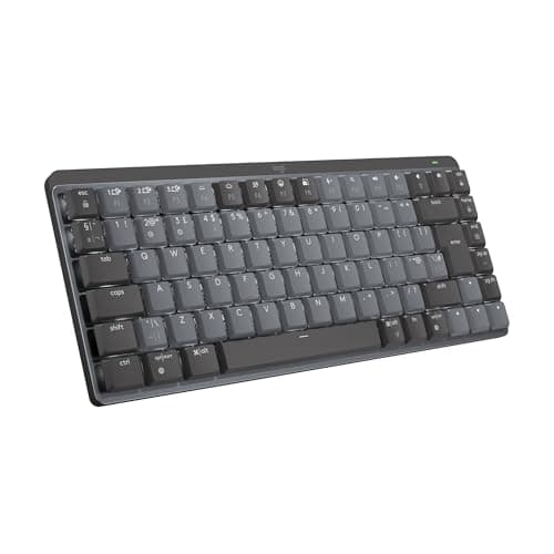 Image of Logitech MX Mechanical Mini Wireless Illuminated Keyboard, Tactile Quiet Switches, Backlit, Bluetooth, USB-C, macOS, Windows, Linux, iOS, Android, Metal, QWERTY UK English Layout - Grey