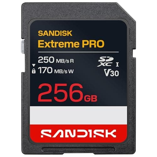 Image of SANDISK Extreme PRO SD UHS-I Card 256GB (up to 250MB/s read speed and 170MB/s write speed, 4K UHD video, U3, V30) Memory Zone App