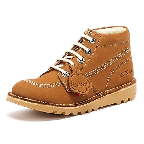 Image of Kickers Unisex Kids Kick Hi Classic Ankle Boots with Zip | Extra Comfortable | Added Durability | Premium Quality, Red, 2 UK Child