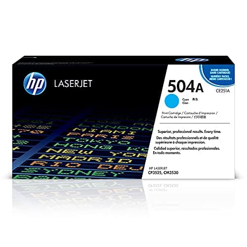 Image of HP CE251A 504A Original LaserJet Toner Cartridge, Cyan, Single Pack