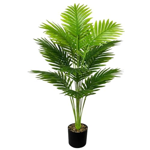 Image of AIVORIUY Artificial Plants in Pots Large Fake Tree Floor Faux Tropical Plants Decorative Greenry House Potted Tall for Home Office Living Room Decor Indoor Garden Outdoor (80cm Tall Palm)