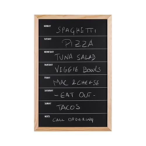 Image of Bi-Office - Chalkboard Week Planner, 400 x 600 mm, Pine Frame