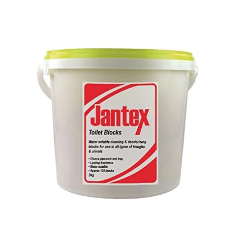 Image of Jantex Urinal Blocks 3kg Pack Quantity:Approx.150 Blocks,Yellow Citrus Scented,Deodorising,Removes Unpleasant Odours,Cleans and Maintains Pipework,Urinal Cakes,Water Soluble | CF985-Packaging may vary