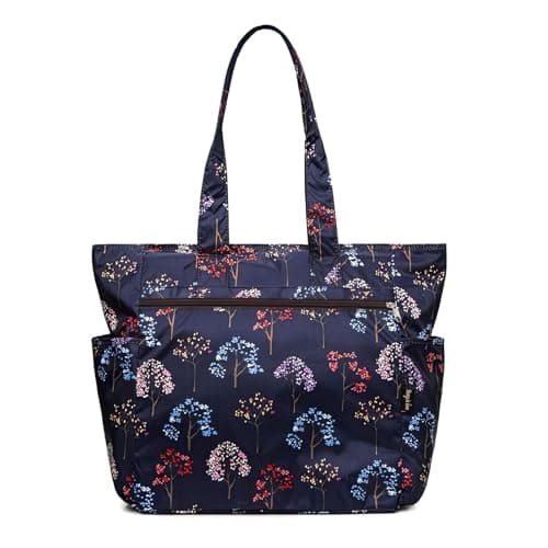 Image of Floral Tote Water-resistant Large Shoulder Bag for Shopping School Work College Yoga Travel Beach Daily Use with Multi Pockets