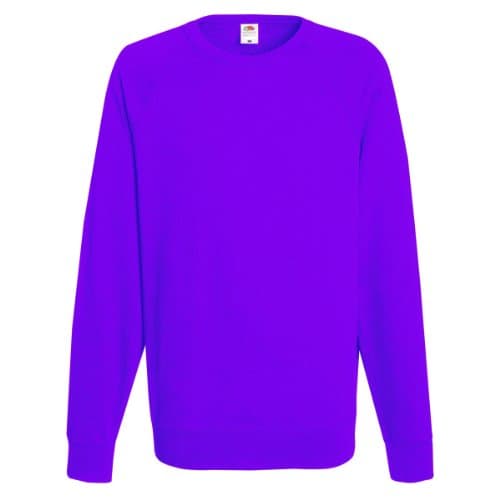 Image of Fruit of the Loom Womens Mens Long Sleeve Sweat Jacket - purple - X-Large