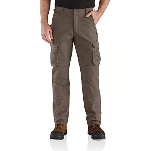 Image of Carhartt Men's Steel Rugged Flex™ Relaxed Fit Ripstop Double-Front Cargo Work Pant, Tarmac, W30/L30
