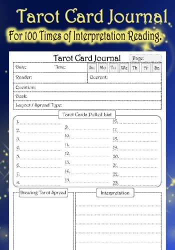Image of Tarot Card Journal: For 100 Times of Interpretation Reading.