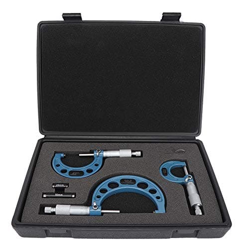 Image of 3 Pcs Micrometer, 0-75mm Outside Diameter Measurement Tool Made of Bearing Steel Including 0-25mm, 25-50mm, 50-75mm Micrometers