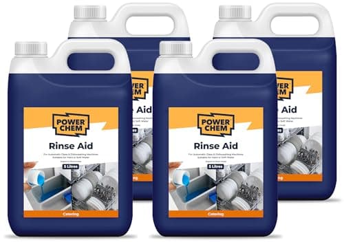 Image of 20L Professional Dishwasher Machine Liquid Rinse Aid Cleaner for Glassware, Cutlery, Dishes - Perfect for Home, Bars, Restaurants, Clubs & Hotels