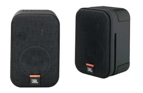 Image of JBL Control One Rugged 2-Way 100mm (4") Bookshelf Satellite Audio Monitor Speakers (Pair) - Black Chrome