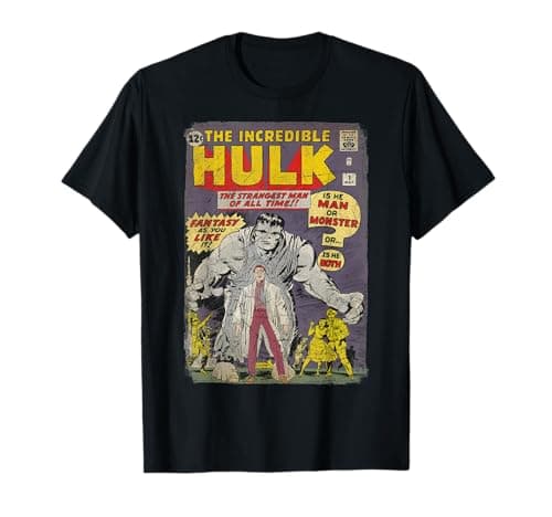 Image of Marvel The Incredible Hulk Classic Retro Comic Book T-Shirt