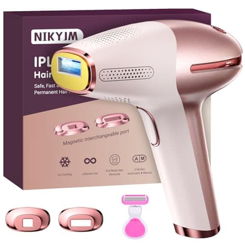 Image of NIKYJM IPL Laser Hair Removal Device with Ice Cooling, 3-in-1 HR/SC/RA Painless Hair Remover Machine, 3 Functions, 9 Levels, at-Home Salon for Women/Men/Face/Bikini/Line/Body/Leg/Armpit