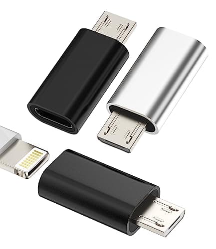 Image of Lightning Female to Micro USB Male Charge Adapter (3pack) Charging Cable Port Android Power Converter Compatible with Samsung Galaxy S6 Edge S7 Active Nexus note 5 for LG for iPhone Cord