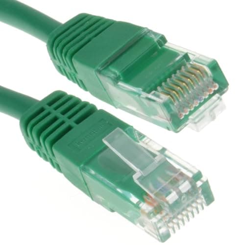 Image of kenable Cat5e Ethernet Cable Green RJ45 Network Patch Lead Full Copper UTP LAN 0.15m