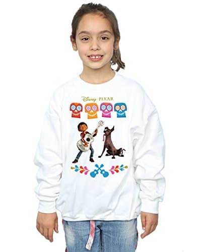 Image of Disney Girls Coco Miguel Logo Sweatshirt 9-11 Years White