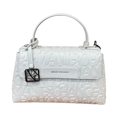 Image of Armani Exchange Armani Exchange Liz Top Handle Handbag, off-white, One Size