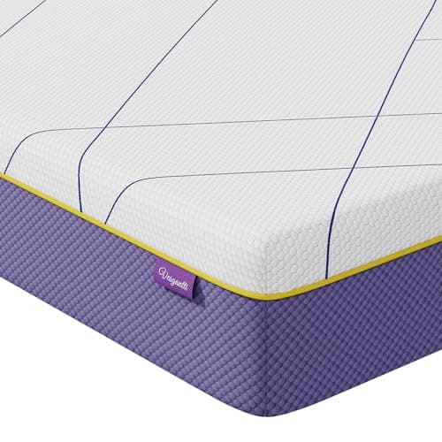 Image of Vesgantti Small Double Mattress, 20CM Small Double Memory Foam Mattress with Gel Foam for Cooling Comfort & Pressure Relief - Medium Firm, 120x190x20cm, Lavender Purple