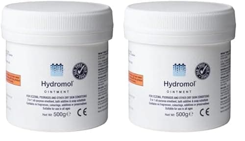 Image of Hydromol Ointment, 500 g for the Management of Dermatitis, Eczema, Psoriasis and Other Dry Skin Conditions (Pack of 2)