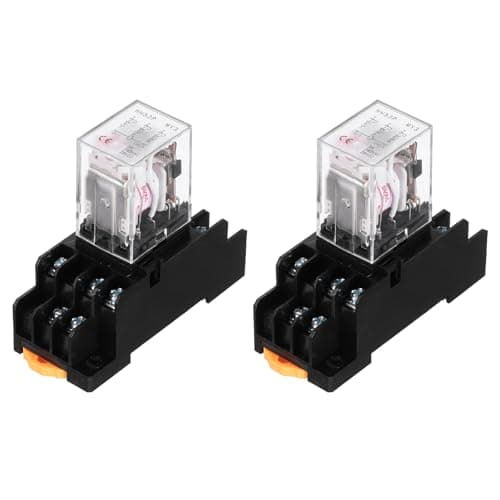 Image of sourcing map 2Pcs AC 6V Electromagnetic Power Relay, 11-Pin 5A Power Coil Relay with LED Indicator and Socket Base DPDT 3NO 3NC - MY3NJ for Industrial, Home Appliances and DIN Rail System