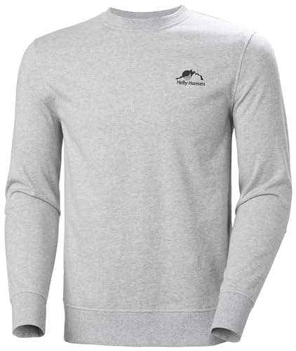 Image of Helly Hansen Men's Nord Graphic Crew Sweatshirt, Grey Melange 3.0, L