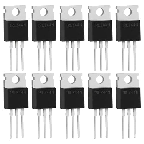 Image of 10pcs IRLZ44N N Channel MOSFET Transistor 47A 55V TO-220 Logic Level Power Switching Transistors for Arduino & Electronic Circuits