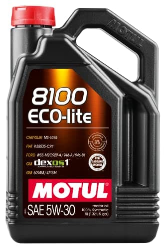 Image of MOTUL 108214 | MOTUL 8100 ECO-Lite 100% Synthetic Fuel Economy Lubricant for Petrol Engines | Fully Synthetic | Viscosity SAE J 300, 5W-30 | 5 Litres