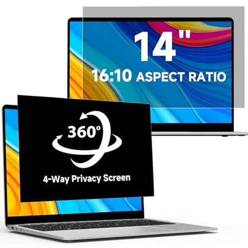 Image of Laptop Privacy Screen 14 Inch 16:10 - Anti-Glare Blue Light Computer Privacy Filter Shield & Protector for 14'' Hp Acer Asus Lenovo Dell Thinkpad Monitor