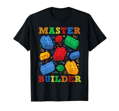 Image of Brick Builder Funny Blocks Master Builder Gift For Women Men T-Shirt