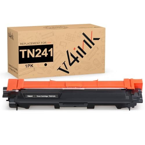 Image of v4ink TN241 TN-241BK Compatible Black Toner Cartridge Replacement for Brother HL-3140CW 3170CDW 3150CDN 3150CDW DCP-9020CDW 9015CDW 9017CDW 9022CDW MFC-9340CDW 9330CDW (Packaging May Vary)