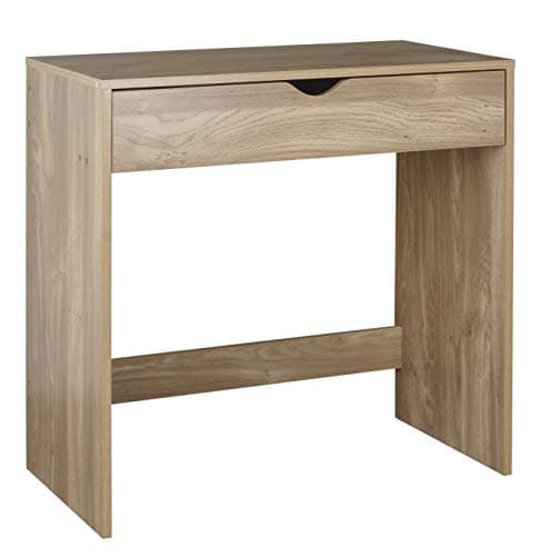 Image of URBNLIVING 1 Drawer Wooden Small Dressing Table (Oak)
